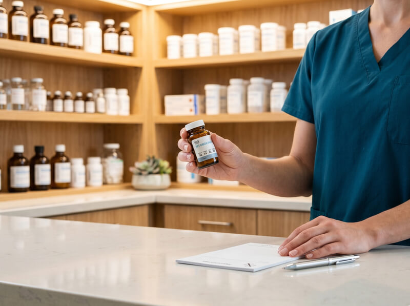 In-house veterinary pharmacy at Angel City Animal Hospital
